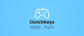 Logo of ClutchKeys with a gaming controller icon on a blue background
